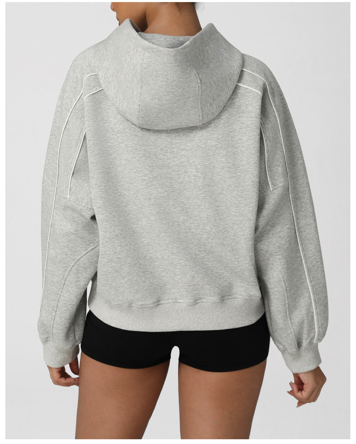 Autumn Winter Loose Thickened Casual Sports Sweater Outdoor Running Hooded Long Sleeve Dance Training Fitness Jacket