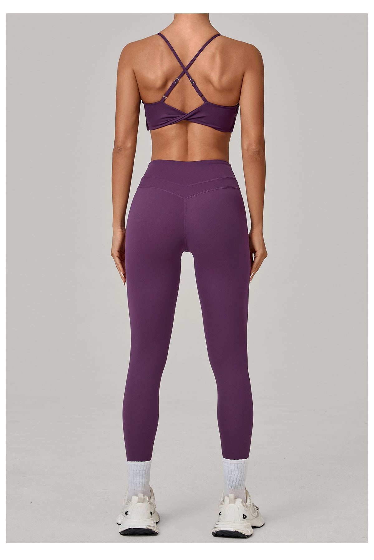 Autumn Sand Tight Back Yoga Stretch High Waist Workout Clothes Running Workout Exercise Outfit