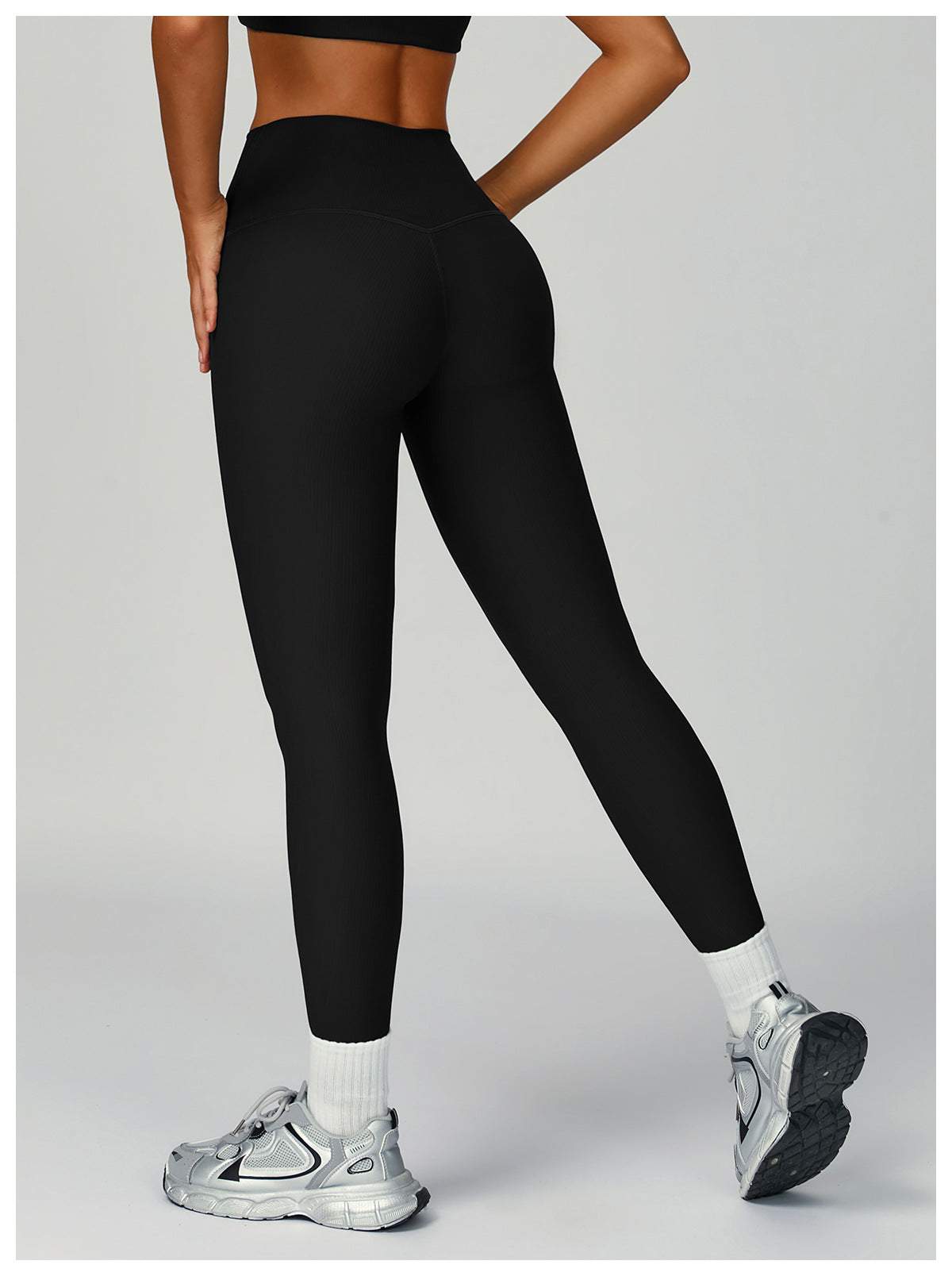 Thread Yoga Trousers High Waist Hip Lift Slim Skinny Pants Outdoor Sports Running Fitness Clothes