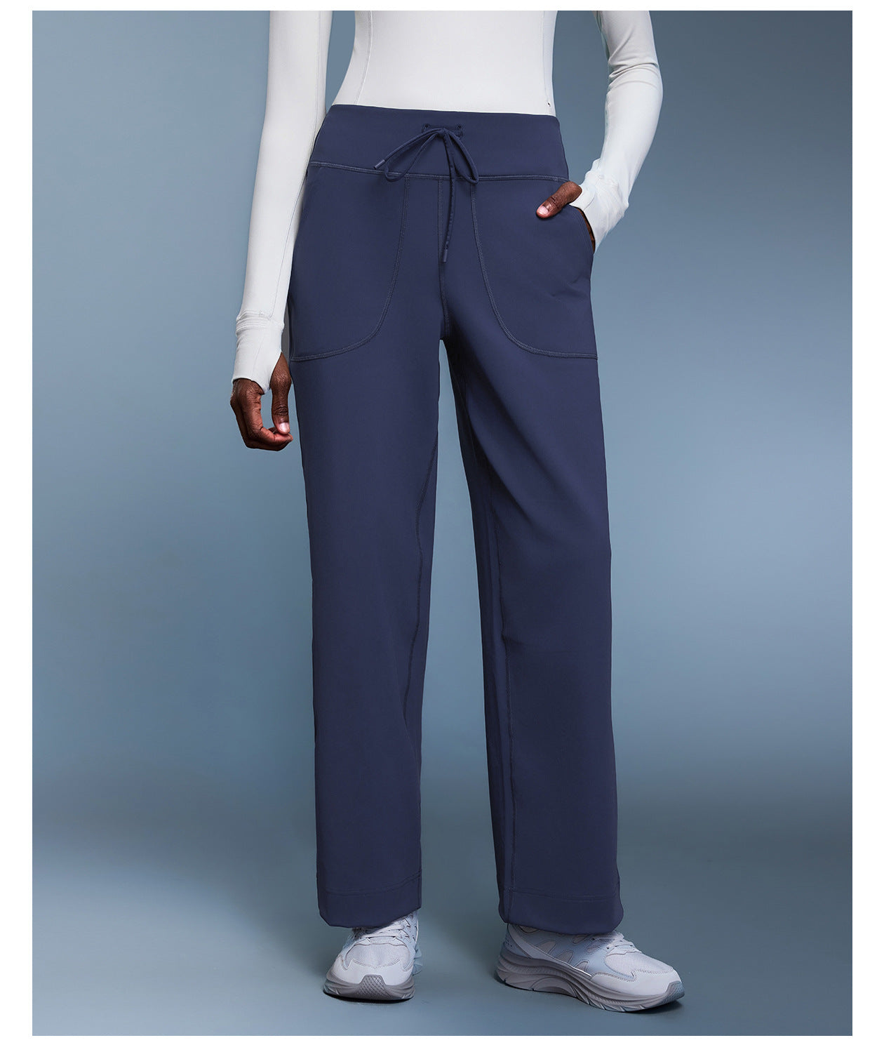 Nude Feel Loose Fleece Lined Yoga Pants All Matching Casual Straight Pants Sports Running Fitness Pants Women Autumn Winter