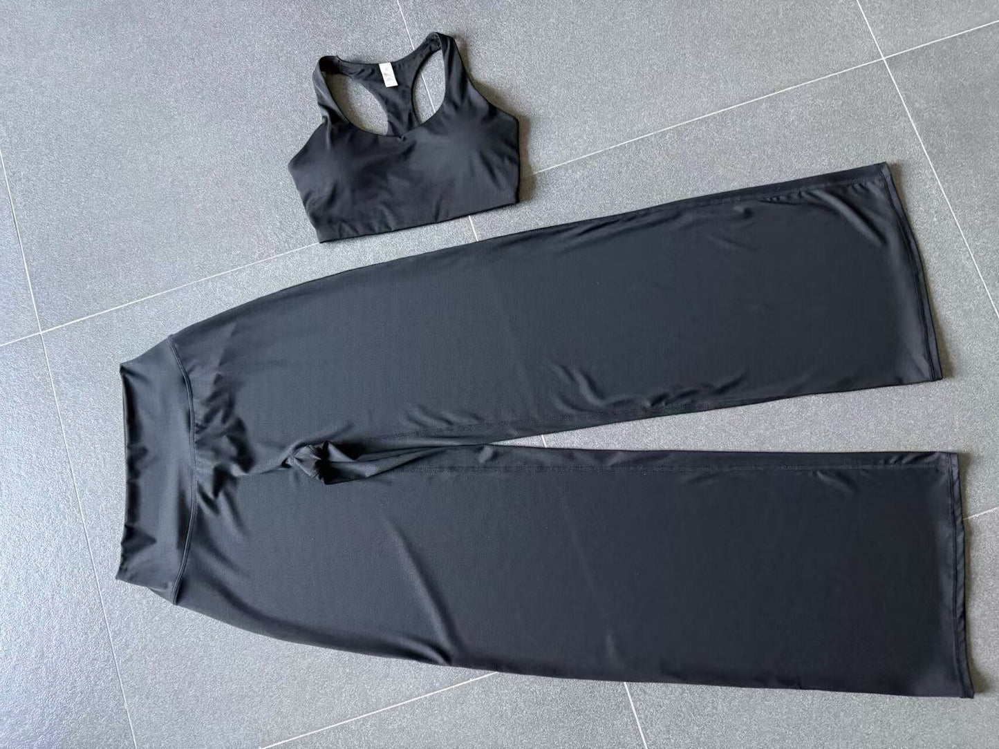 Yoga H Shaped Beauty Back Body Hugging Outdoor Running Exercise Fitness Two Piece Sets