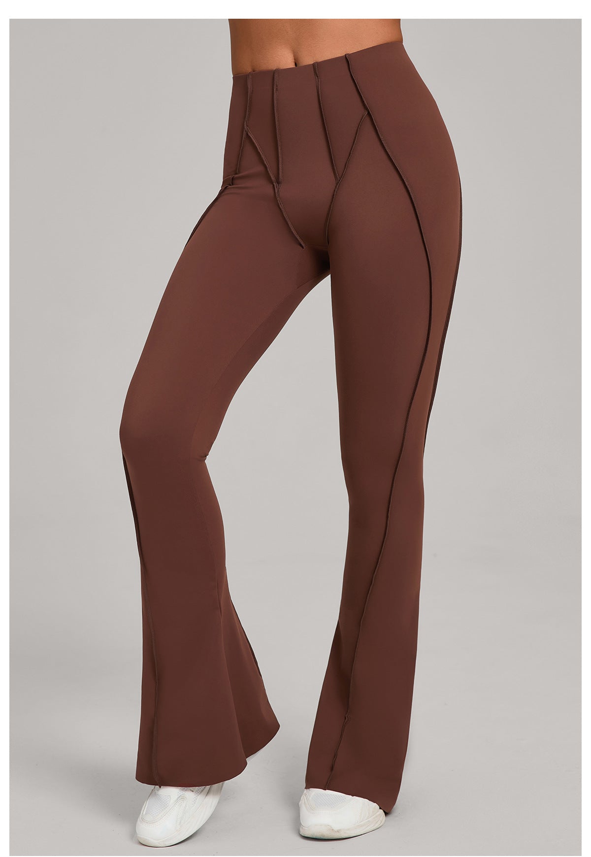 Wide Leg Tight Brushed Hip Lifting Yoga Bell Bottom Pants Dance High Waist Bootcut Casual Sports Pants