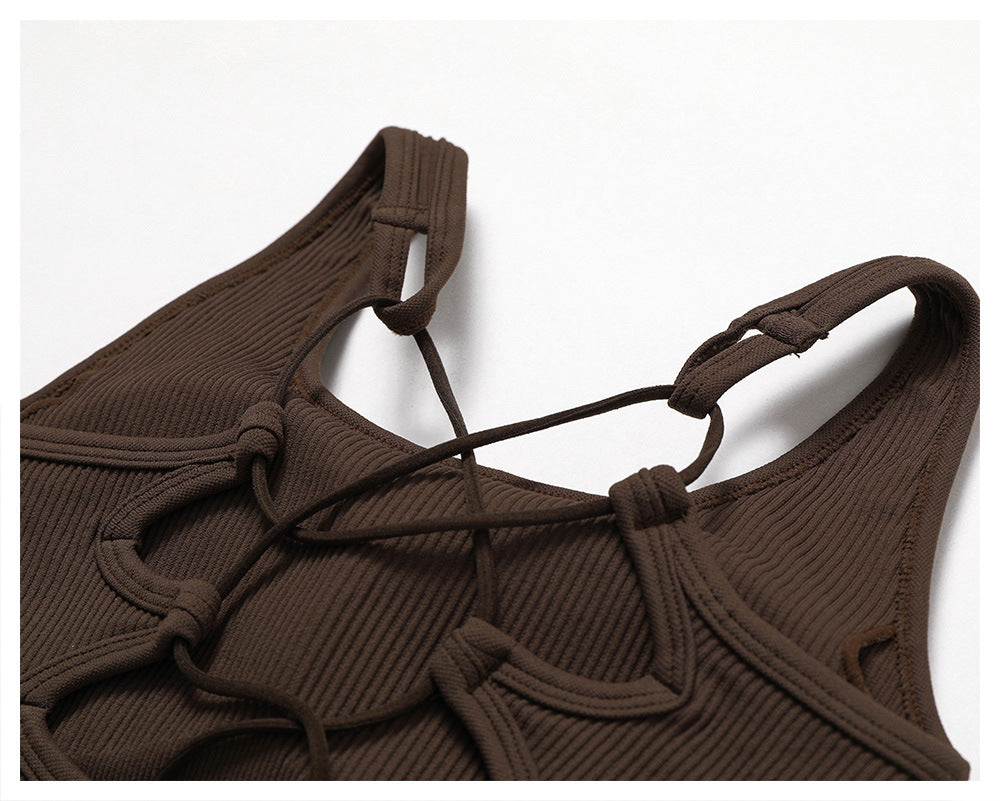 Sollinarry Summer Seamless Beauty Back Yoga Vest Quick Drying Sports Underwear Training Morning Running Fitness Yoga Wear Top Crisscross