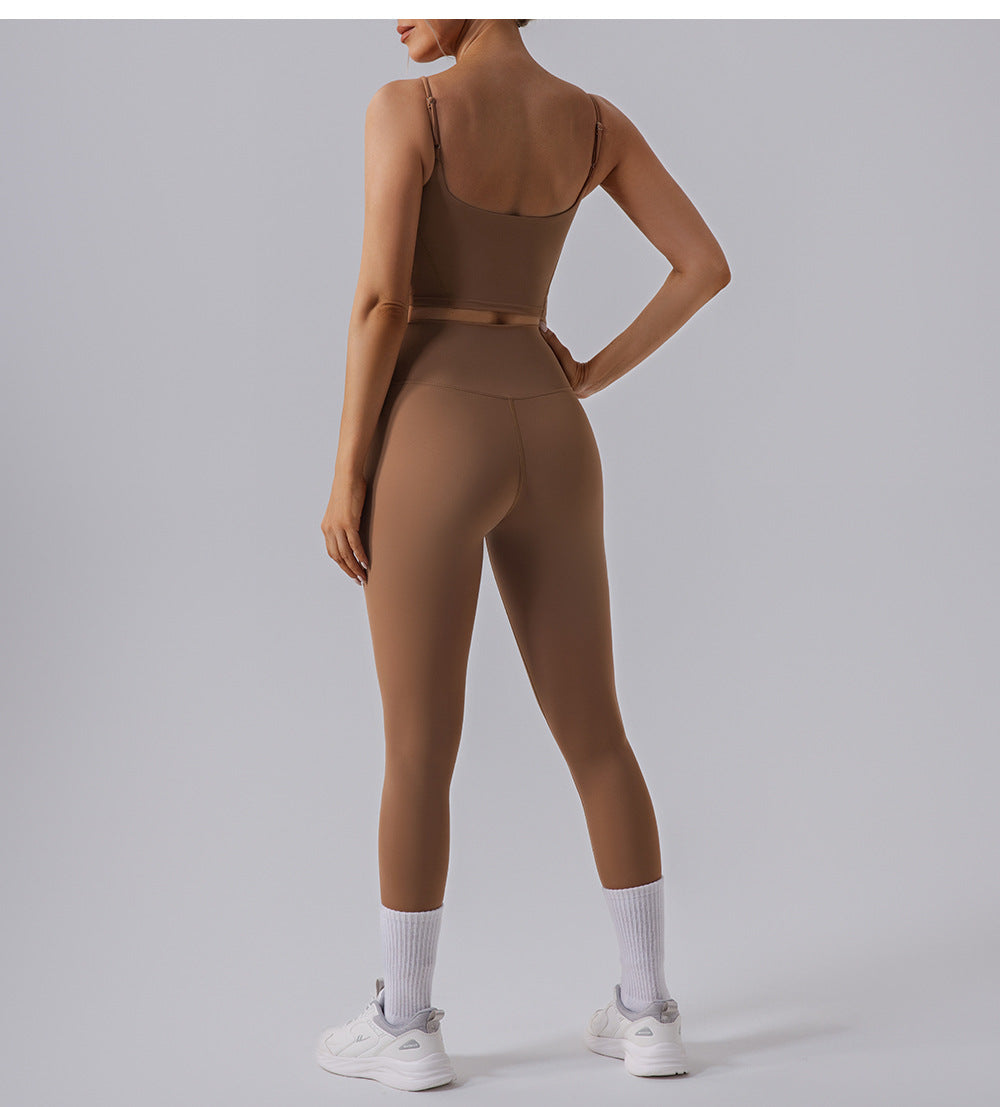Nude Feel Running Outerwear Elastic High Waist Hip Raise Belly Contracting Fitness Pants Quick Dry Training Sports Skinny Yoga Pants