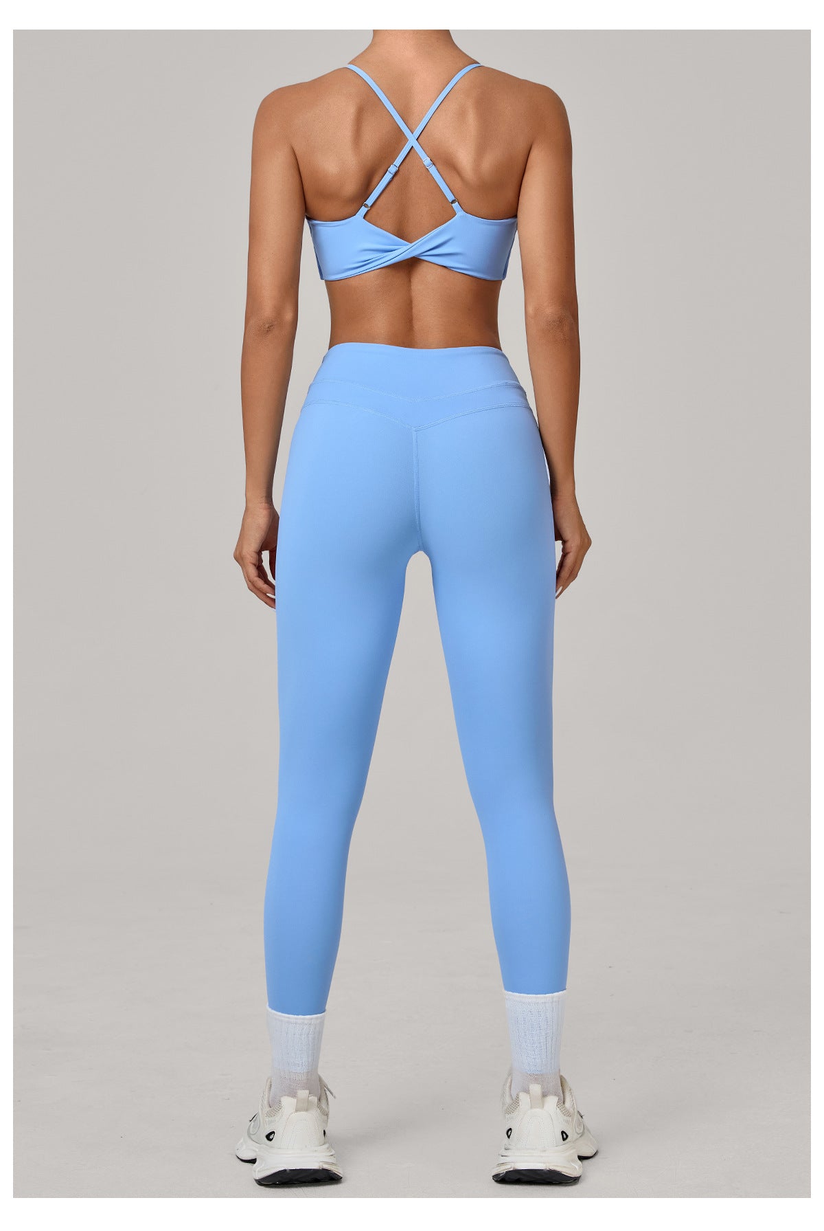 Autumn Sand Tight Back Yoga Stretch High Waist Workout Clothes Running Workout Exercise Outfit