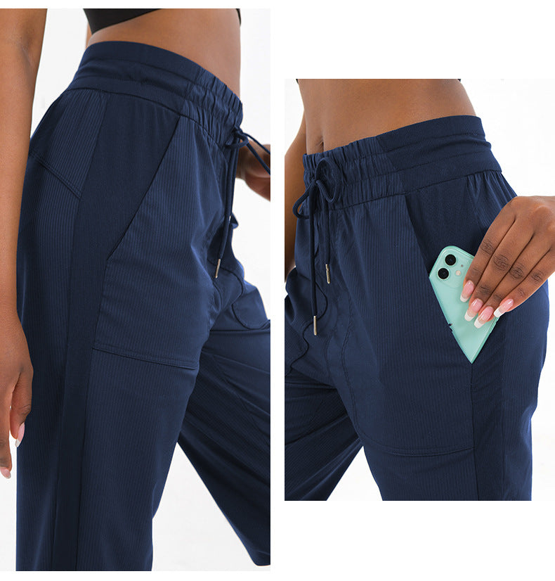 Arrival Running Casual Sports Trousers Ankle-Tied Breathable Quick-Drying Fitness Yoga Trousers