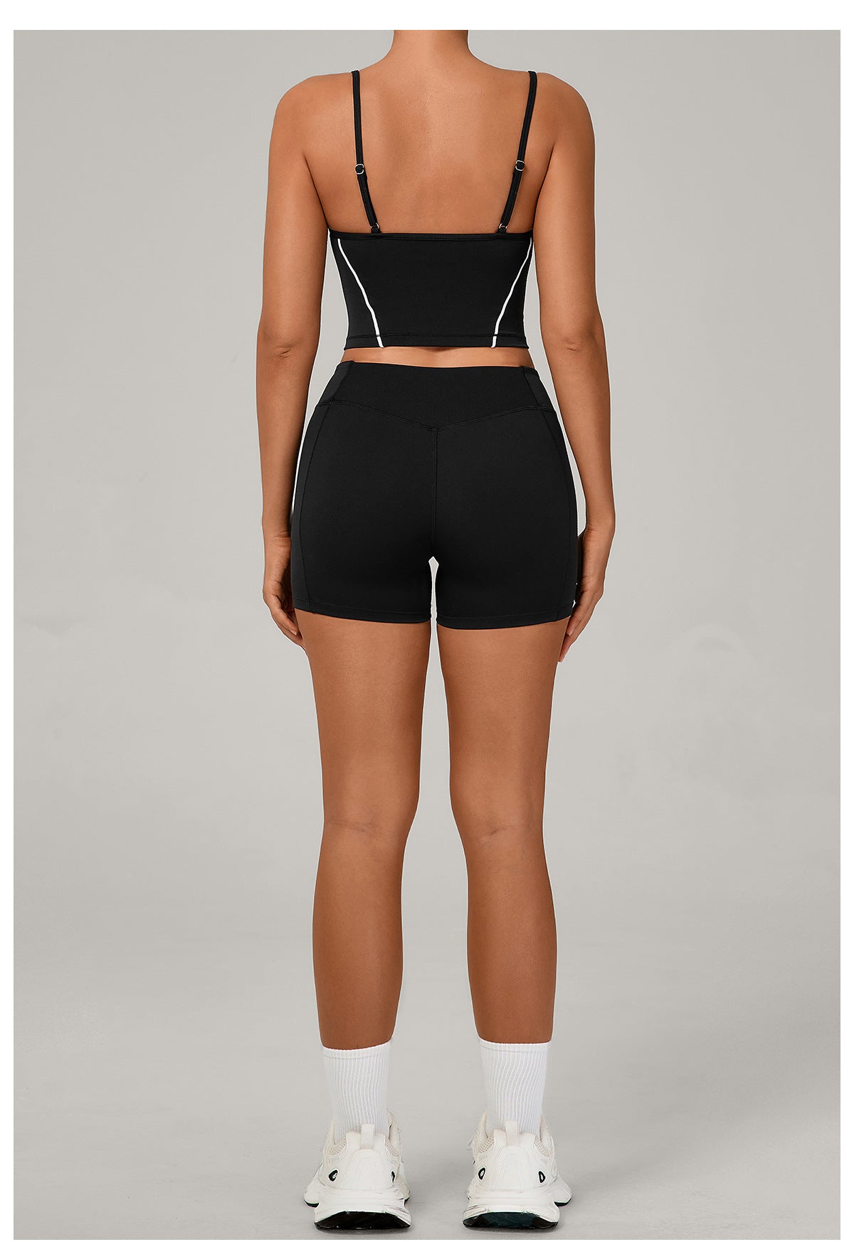 Nude Feel Tight Back Yoga Belly Contracting Hip Lifting Outdoor Running Sports Set