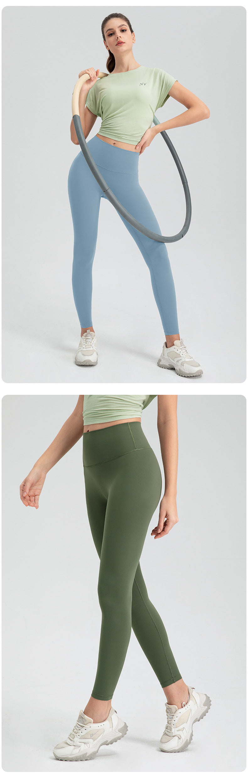 Breathing Series Women High Waist Yoga Pants Nude Feel Skinny Hip Raise No Embarrassment Line Running Sports Ninth Pants