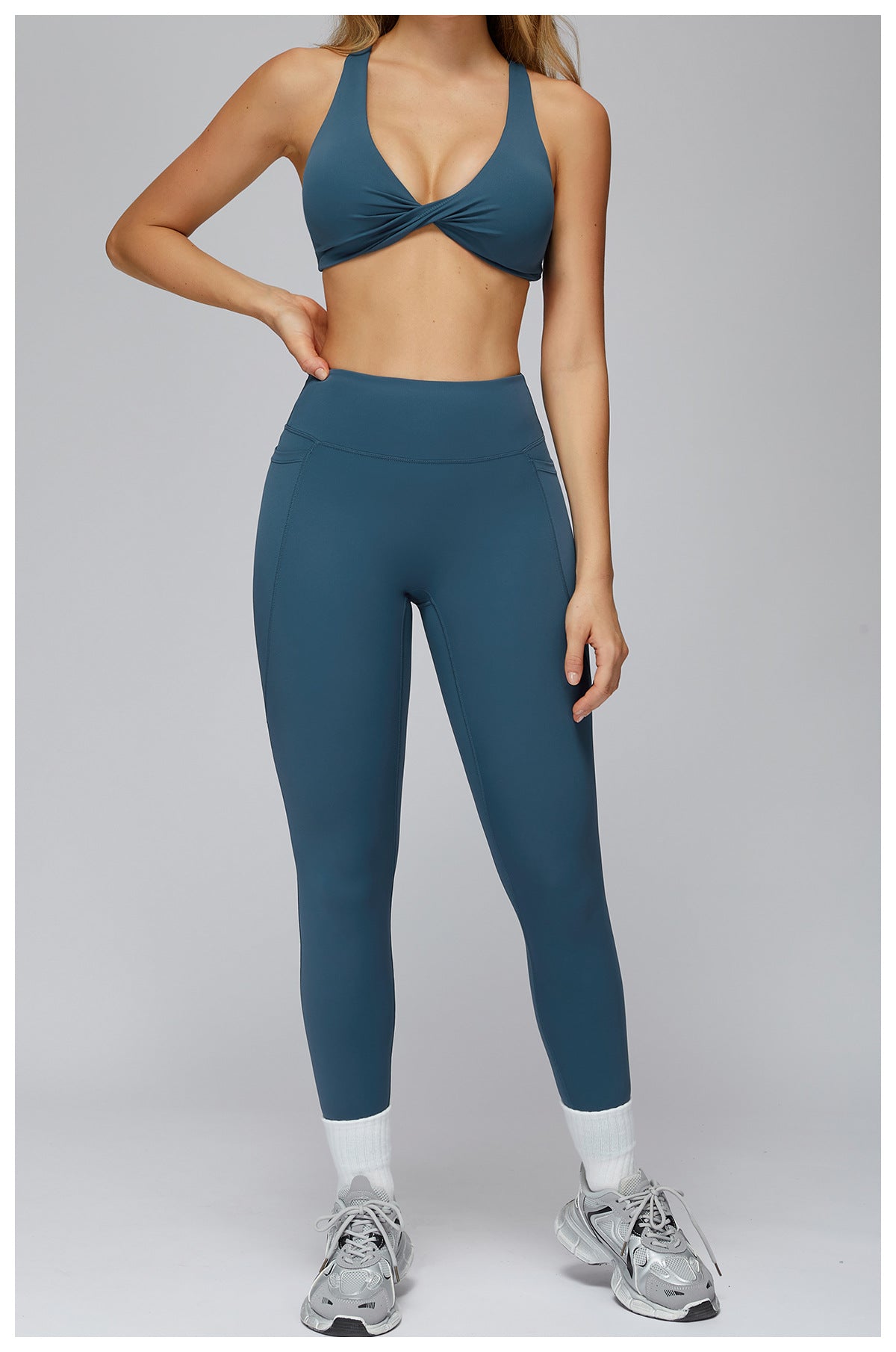 Nude Feel Trousers High Waist Belly Contracting Close Fitting Yoga Pants Outdoor Running Exercise Workout Pants Women