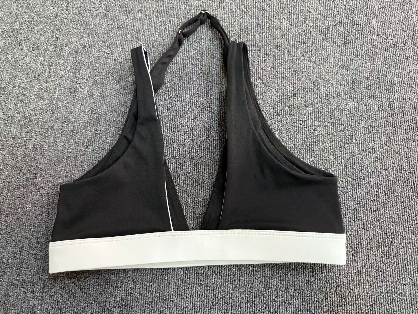 Color Contrast Patchwork Halter Yoga Bra Beauty Back Tight Sports Underwear Fitness Running Casual Yoga Clothes Women