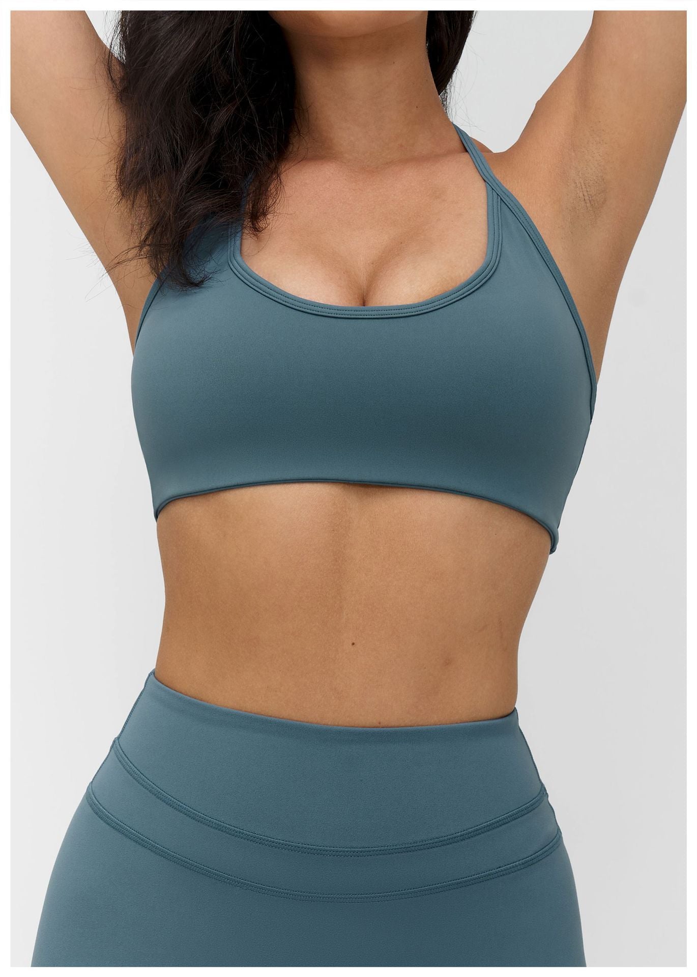 Brushed Yoga Bra Halter Hollow Out Cutout Backless Bra Fitness Running Exercise Underwear Women