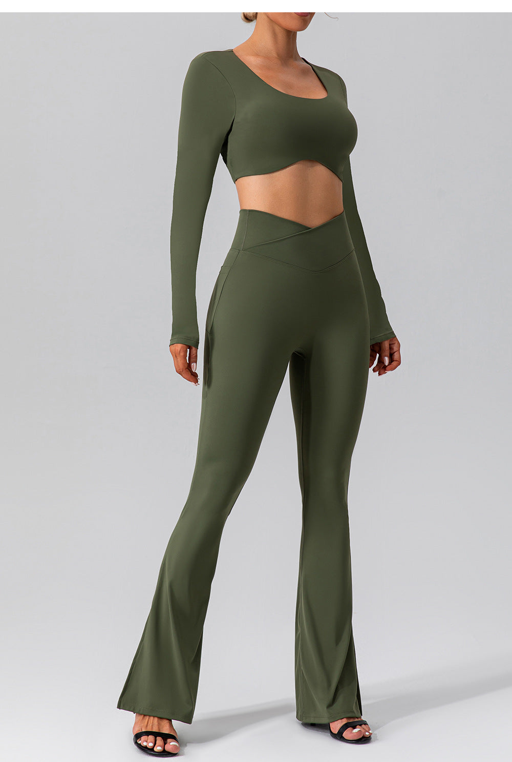 Autumn Nude Feel Long Sleeve Yoga Suit Outer Wear Quick Drying Tight Sports Running Fitness Yoga Wear Women