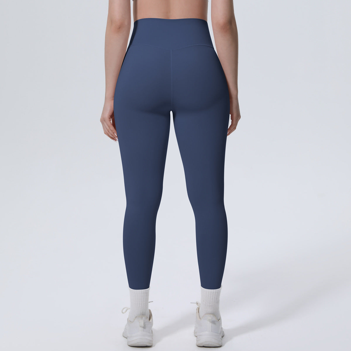 High Waist Nude Feel Tights Running Sports Hip Raise Fitness Pants Pilates Sexy Slim Solid Color Yoga Pants