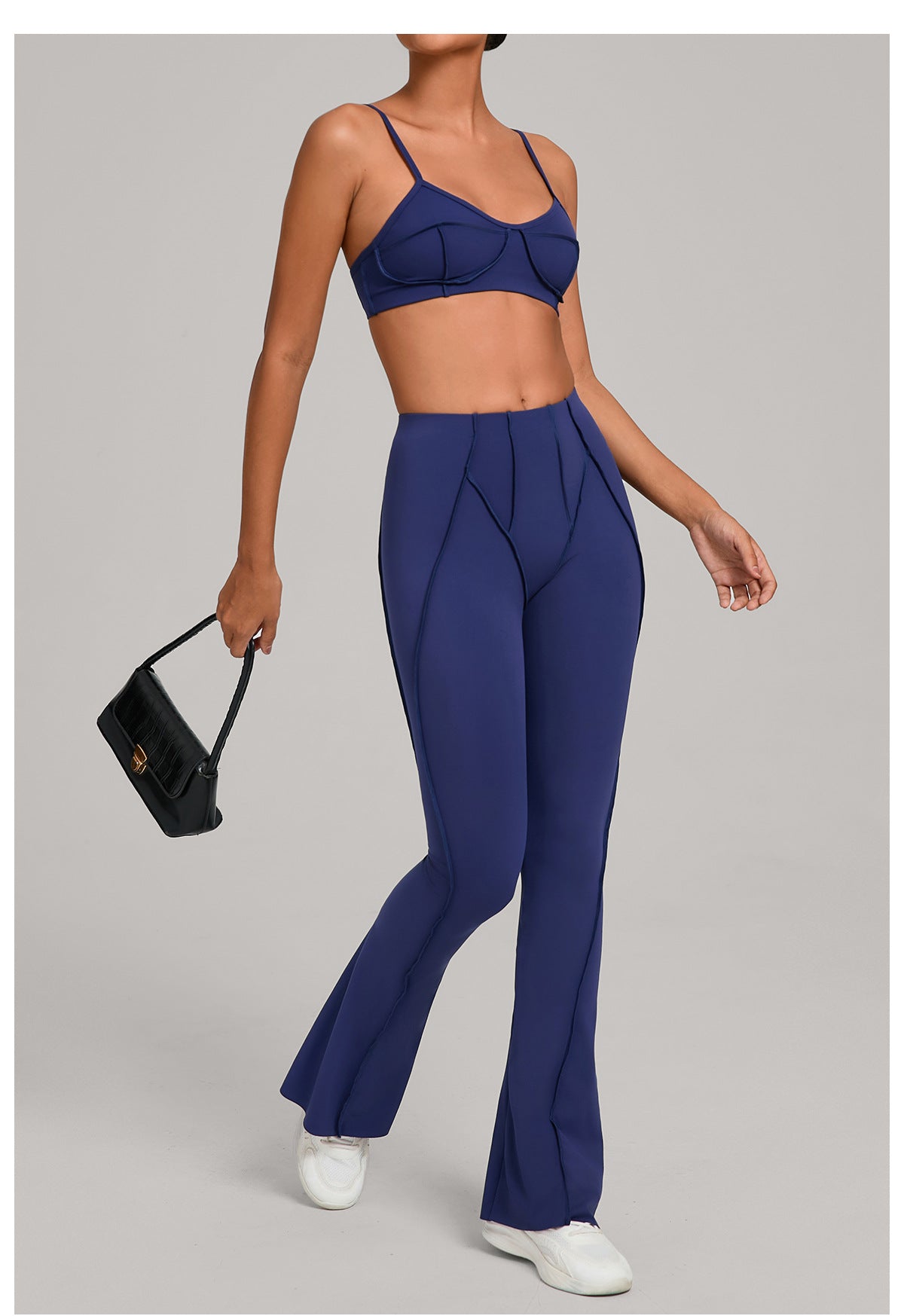 Autumn Sand Bra Trousers Brushed Yoga Tight Three Dimensional Stitching Yoga Clothes Running Sports Fitness Two Piece Set