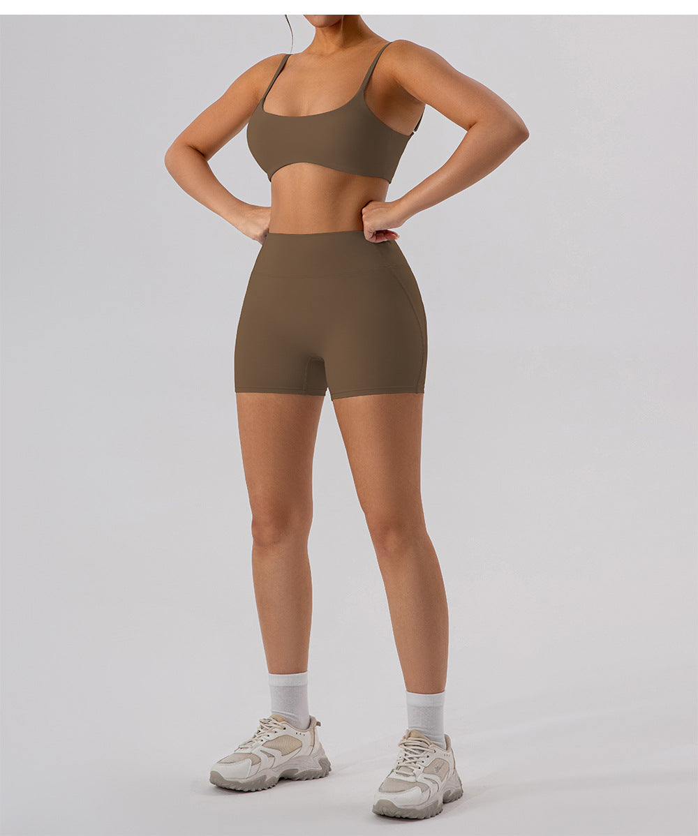 Tight Back Yoga Bra Nude Feel Quick Drying Sports Underwear Pilates Workout Clothes Vest Top Women