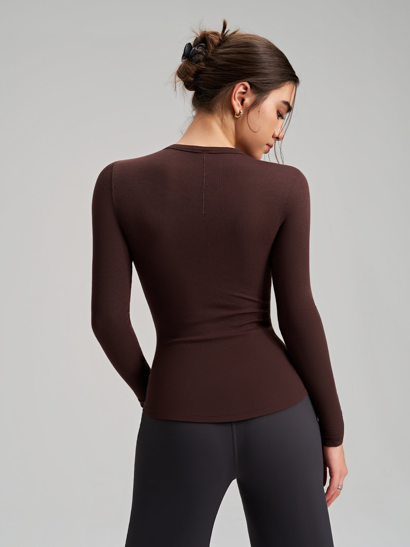 High Elastic Yoga Clothing Top High Grade Slim Fit Slimming Tight Absorb Sweat Running Clothes Sporty Clothing Workout Long Sleeve