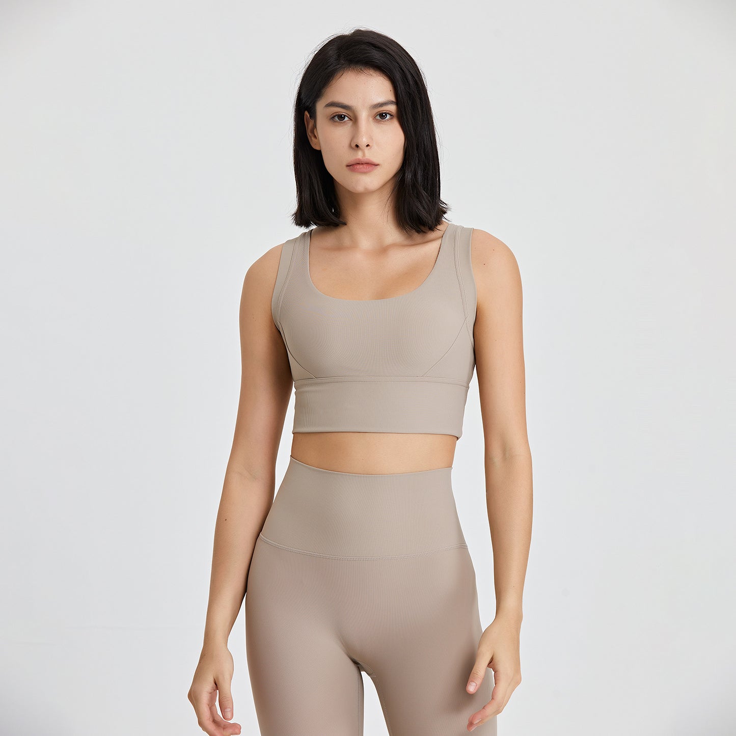 High Strength Beauty Back Fitness Vest Women Running Shockproof Sports Underwear High Elastic Push Up Nude Feel Yoga Bra