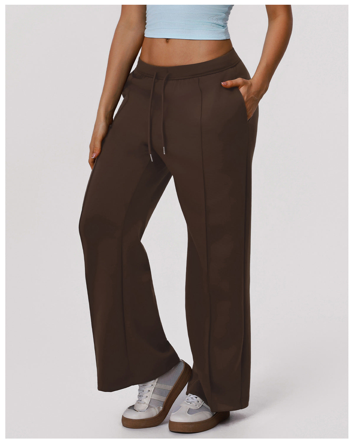 Sports Wide Leg Pants Women Autumn Winter Hooded Long Sleeve Top Yoga Clothes Coat Fitness Two Piece Sets