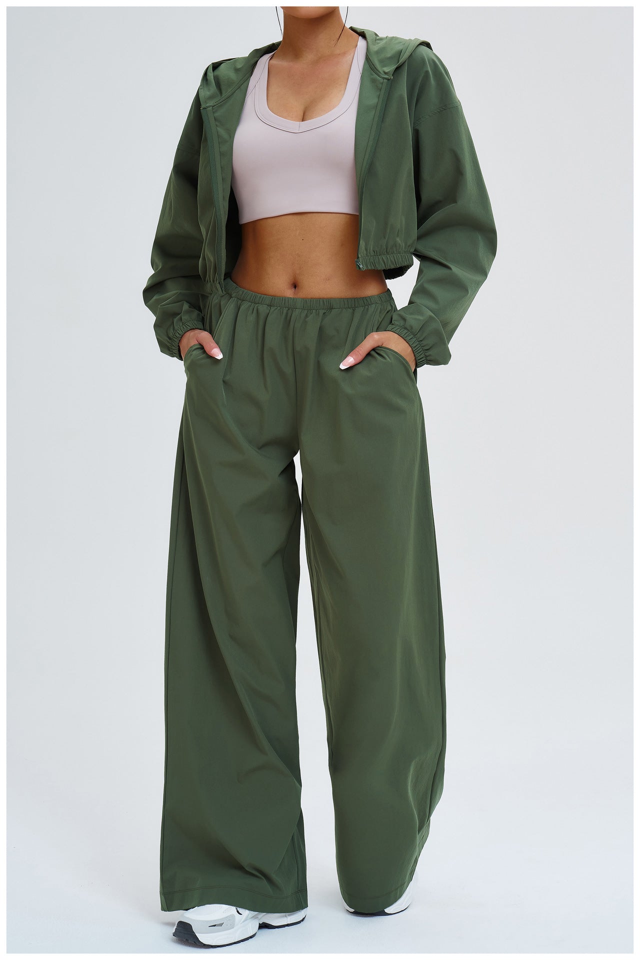 Sun Protection Sports Pants Loose Wide Leg Pocket Sports Pants Outdoor Biking Mountain Climbing Women Casual Pants