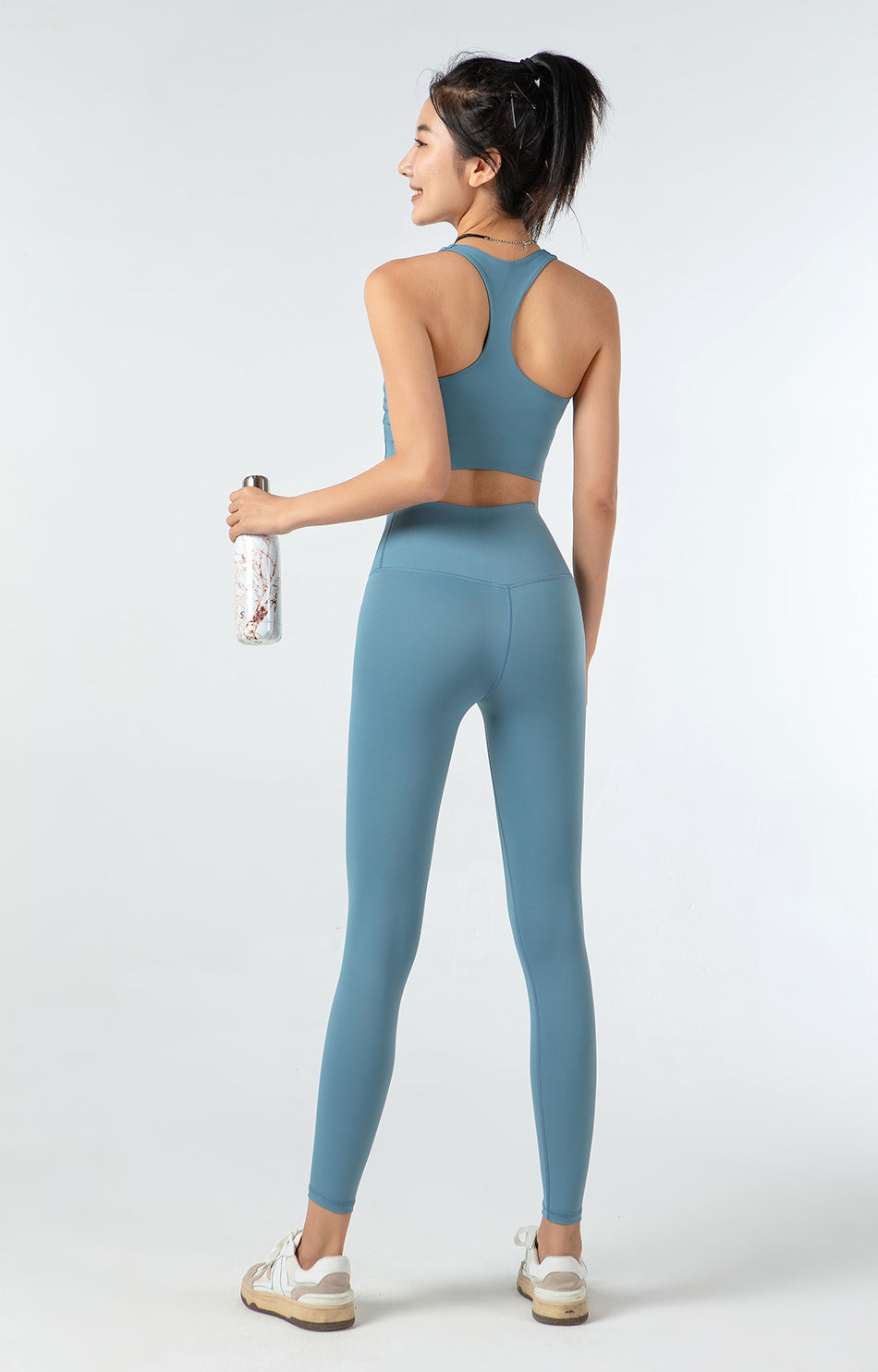 Composite High Waist Shaping Body Shaping Training Yoga Pants Moisture Wicking Quick-Drying Sports Tight Trousers Large Pocket