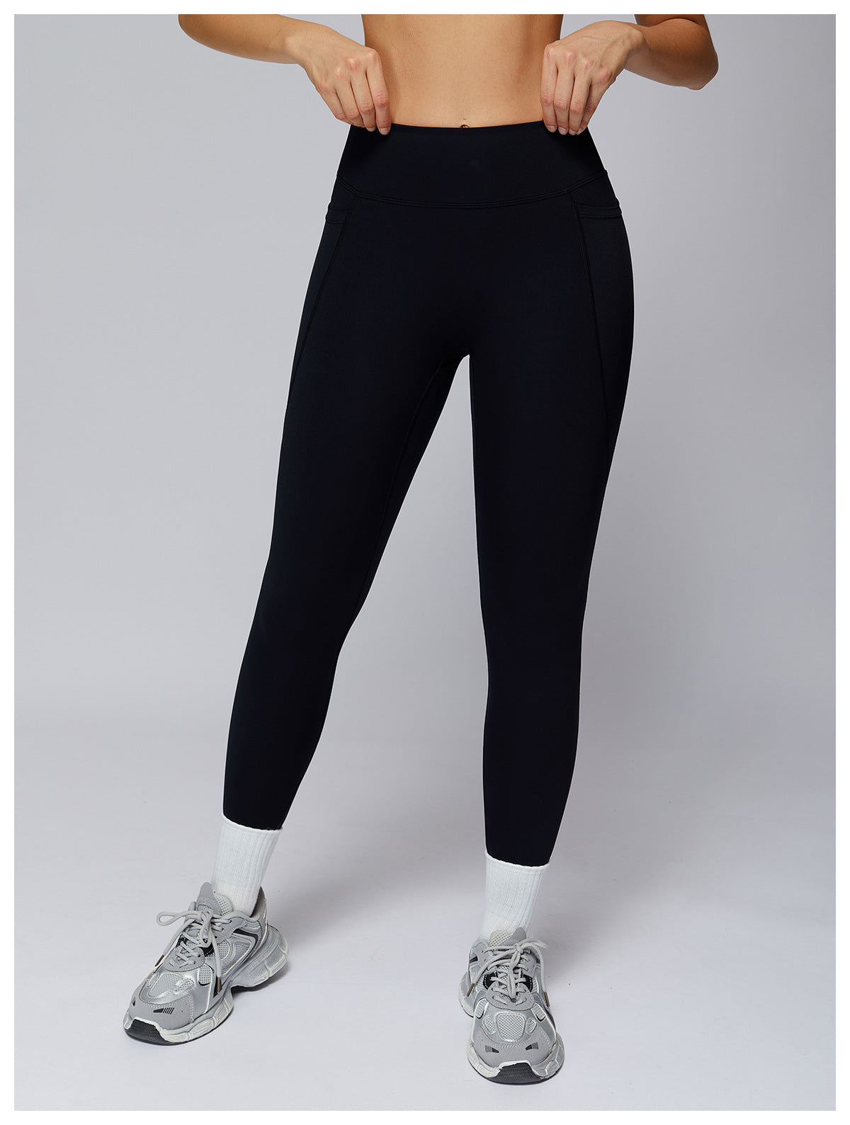 Nude Feel Trousers High Waist Belly Contracting Close Fitting Yoga Pants Outdoor Running Exercise Workout Pants Women
