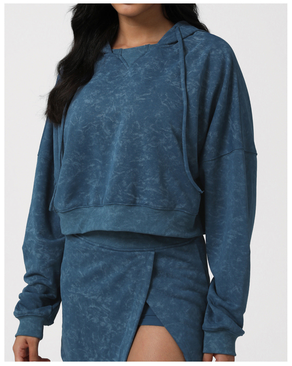 Fried Color Printed Casual Long Sleeved Pullover Sports Sweater Autumn Winter Loose Hooded Thickened Jacket Yoga Clothes Women