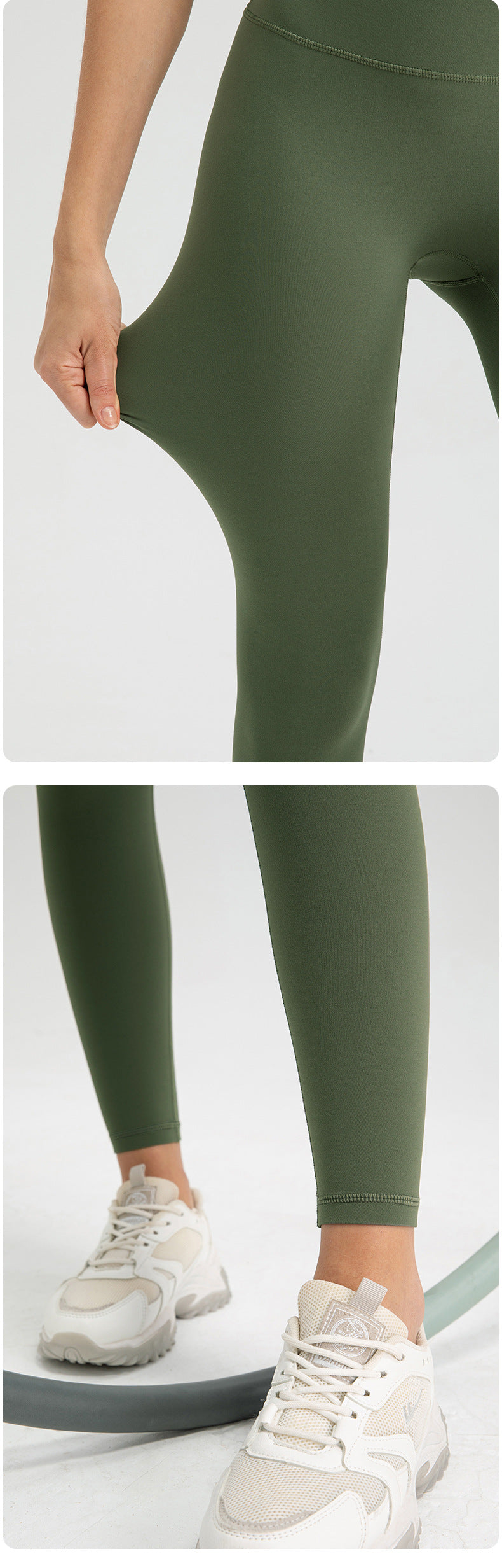 Breathing Series Women High Waist Yoga Pants Nude Feel Skinny Hip Raise No Embarrassment Line Running Sports Ninth Pants