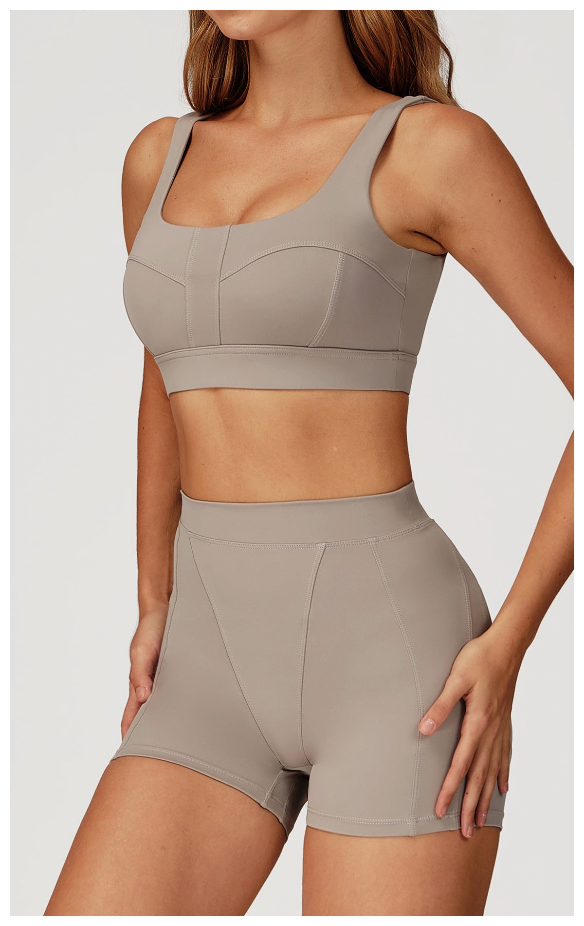 Nude Feel Yoga Bra Hollow Out Cutout Back Shaping Shockproof Sports Underwear Outdoor Running Workout Yoga Bra