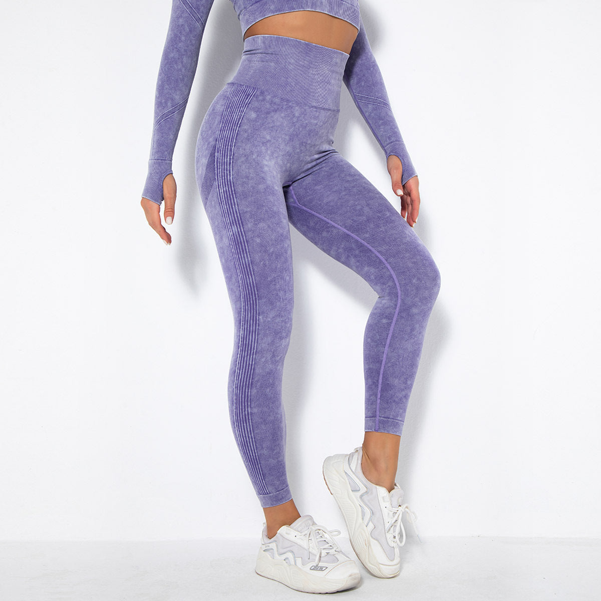Seamless Washed Moisture-Absorbing Sexy Peach Hip Wicking Yoga Pants Exercise Workout Pants Leggings