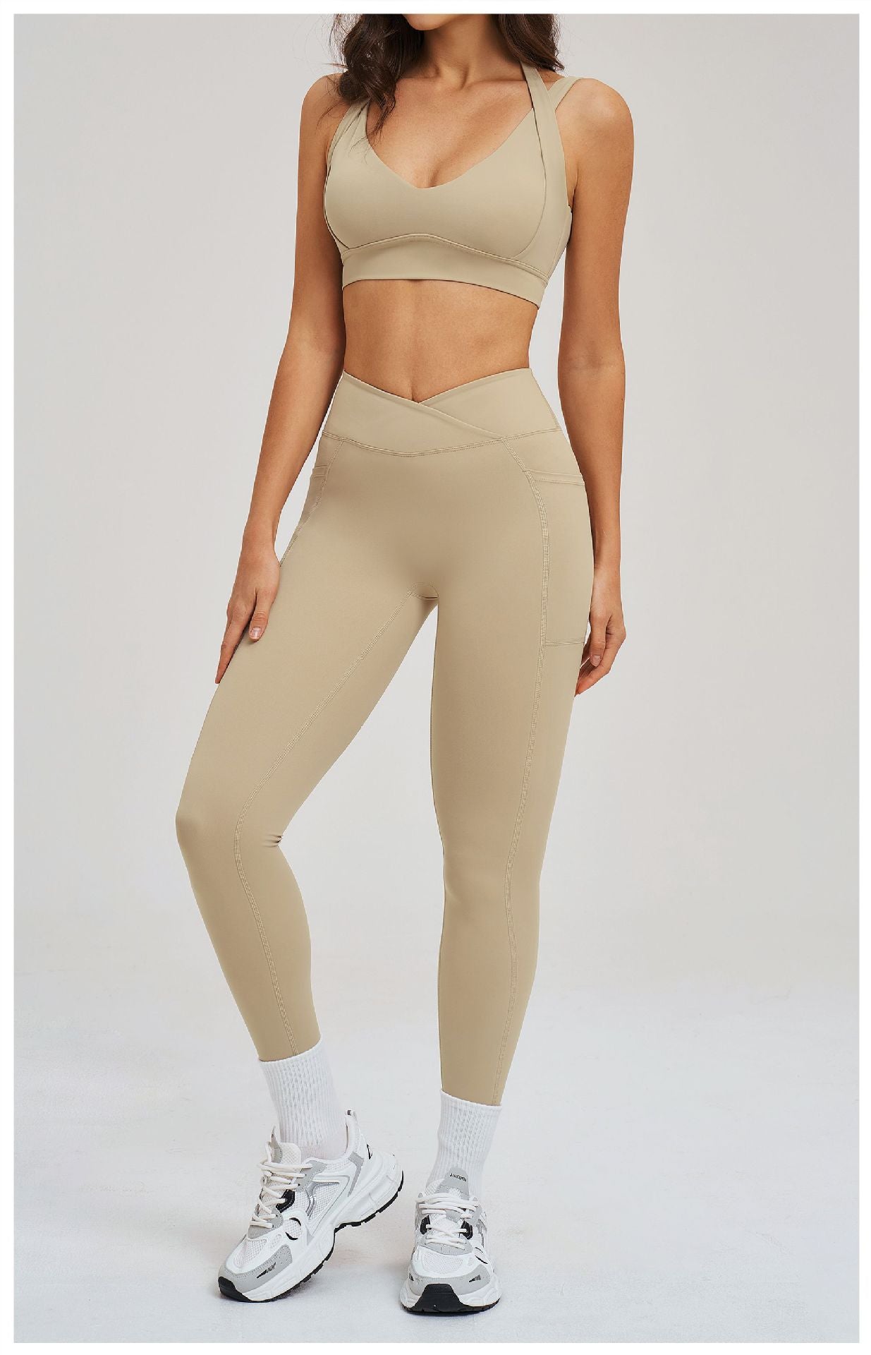 Nude Feel High Grade Yoga Tight Back Yoga Clothes Casual Running Sports Set