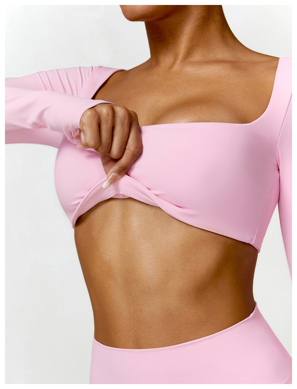 Sollinarry Winter Tight Long Sleeve Yoga Wear Outdoor Running Fitness Clothes Brushed T Shirt Long Sleeve Sports Top