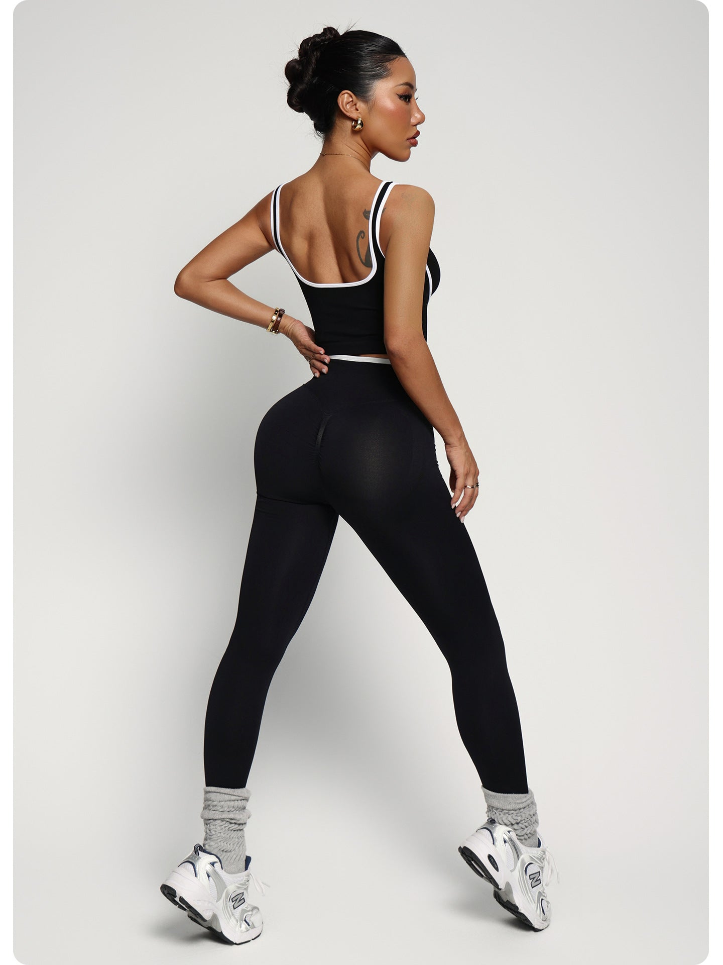 Women Clothing Sports Bra Fitness Yoga Wear Two Piece Sets High Sense Yoga Pants Women High Waist Hip Lift