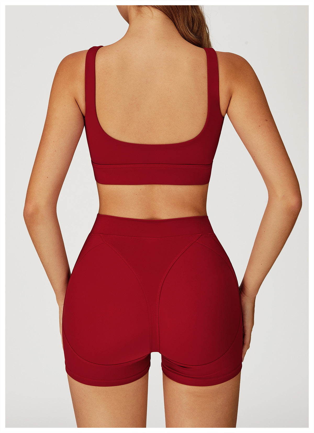 Nude Feel Yoga Bra Hollow Out Cutout Back Shaping Shockproof Sports Underwear Outdoor Running Workout Yoga Bra