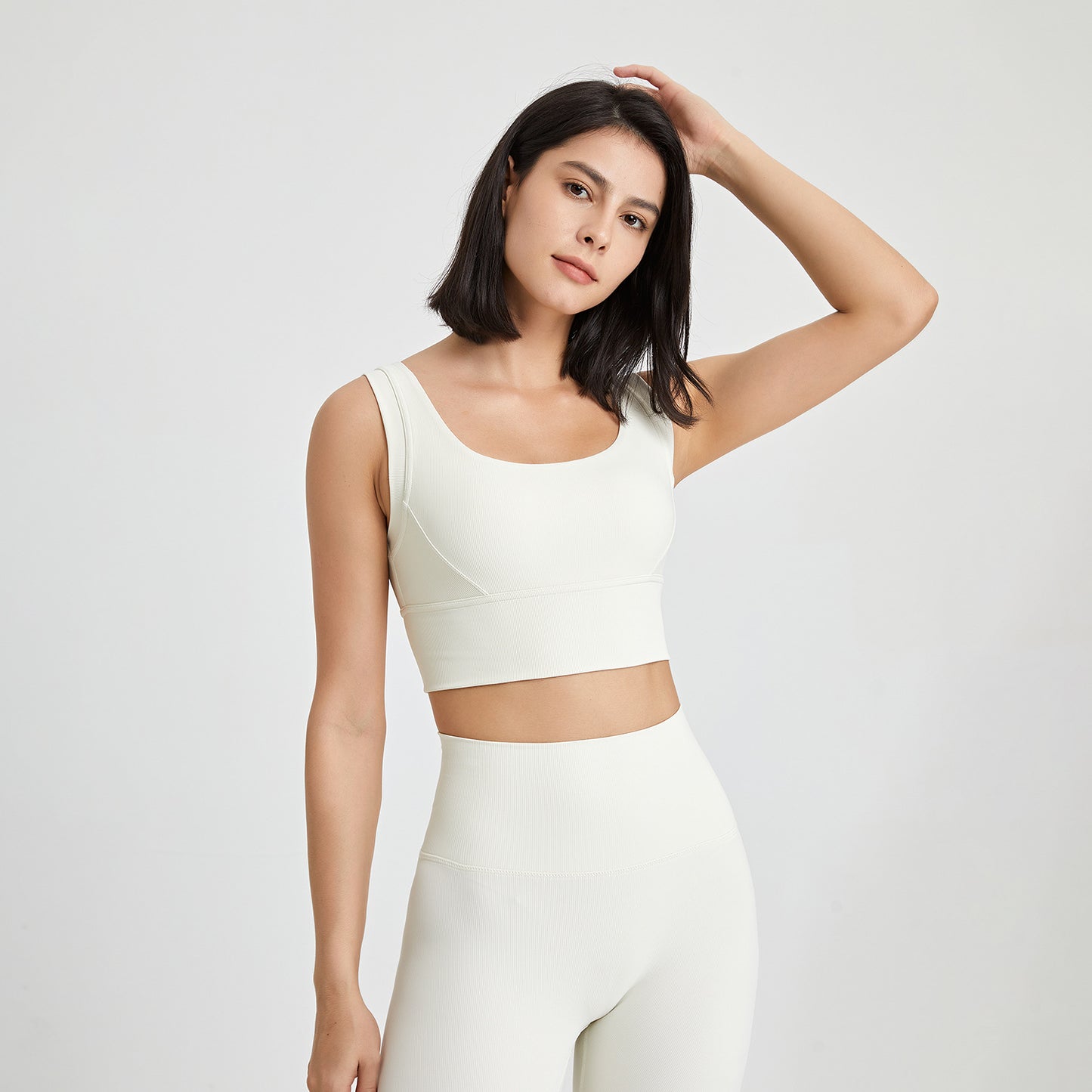 High Strength Beauty Back Fitness Vest Women Running Shockproof Sports Underwear High Elastic Push Up Nude Feel Yoga Bra