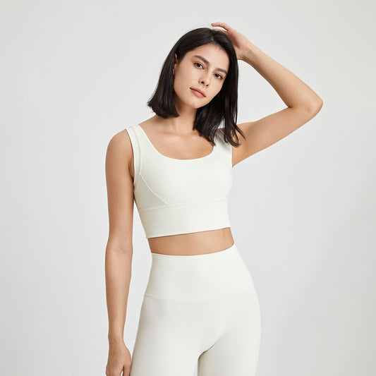 High Strength Beauty Back Fitness Vest Women Running Shockproof Sports Underwear High Elastic Push Up Nude Feel Yoga Bra
