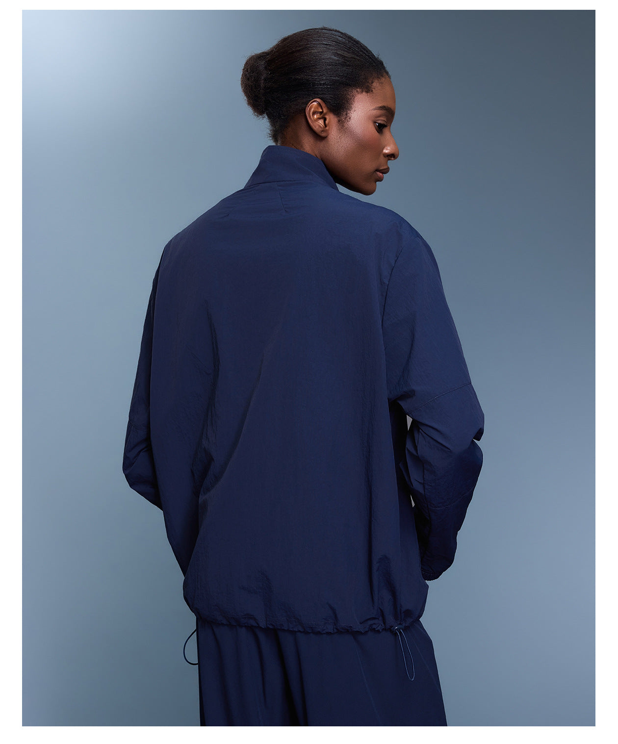 Half Zipper Windproof Stand Collar Sports Long Sleeved Top Women Lightweight Waterproof Outdoor Fitness Jacket Autumn