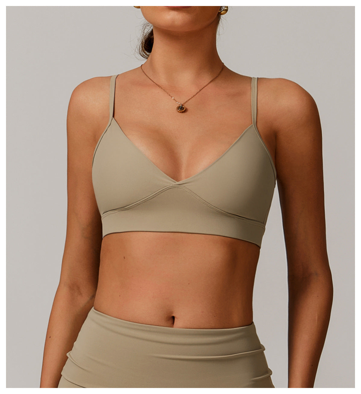 Sollinarry Sustainable Recycled Beauty Back Yoga Bra Outer Wear Running Exercise Underwear Tight Quick Drying Workout Top