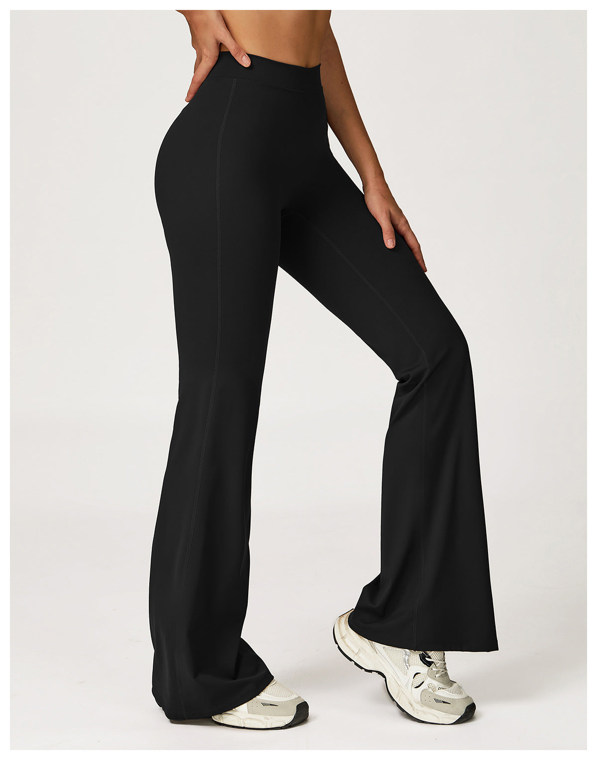 Brushed Sports Trousers High Waist Tight Wide Leg Slimming Bell Bottom Pants Sports Running Fitness Clothes