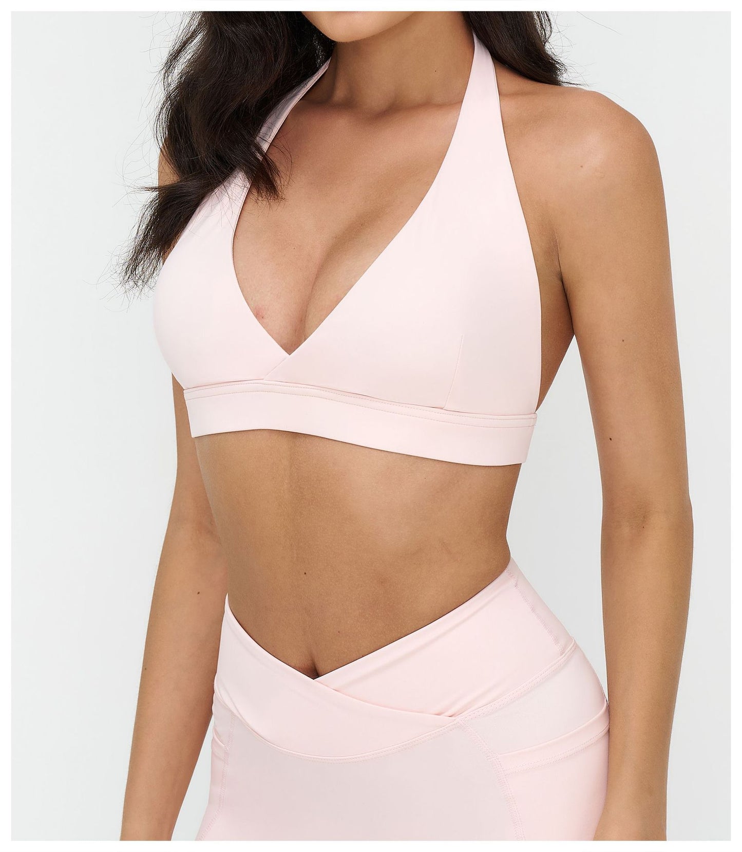 Nude Feel Yoga Bra Cross V neck Beauty Back Exercise Bra Fitness Running Exercise Underwear