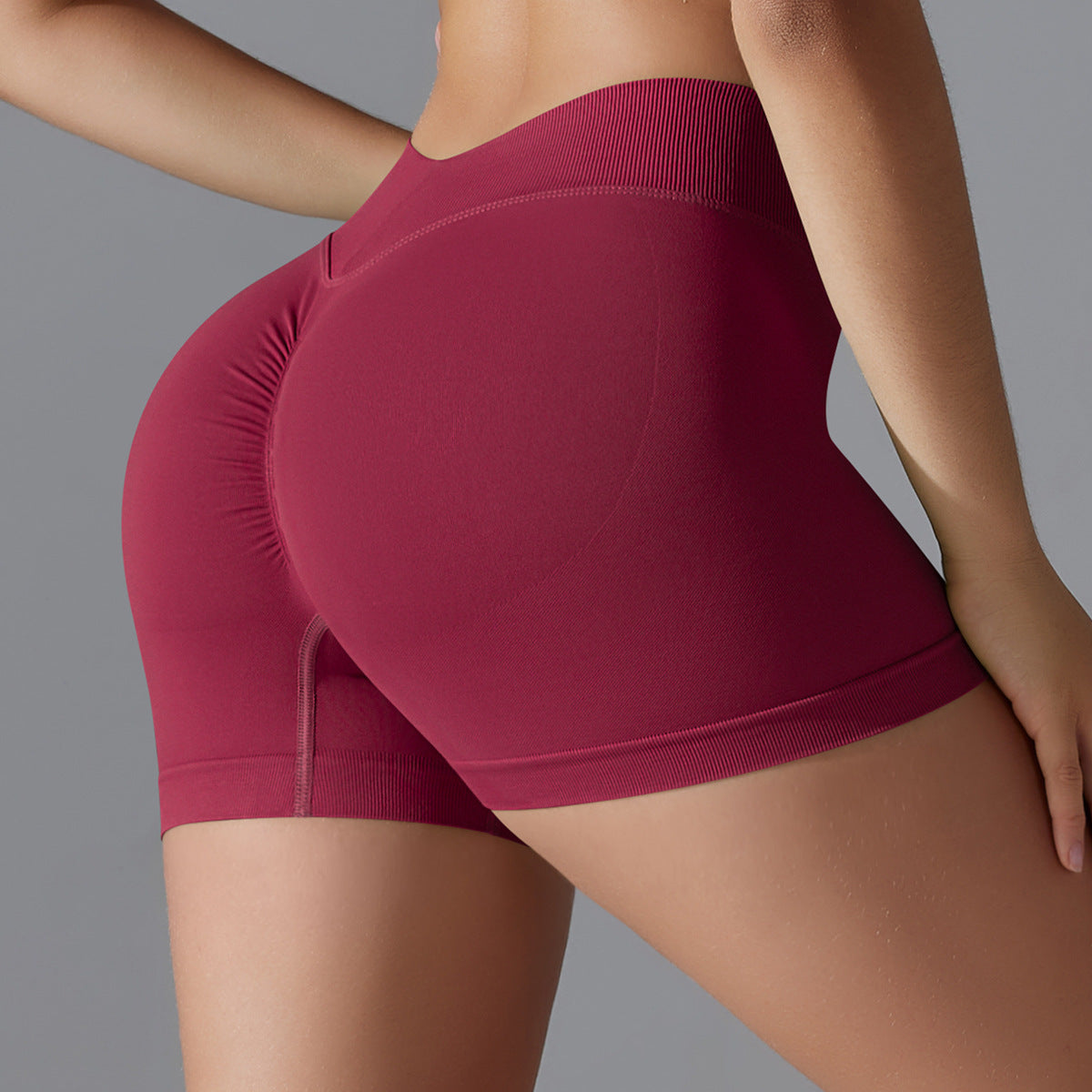 Shorts-Wine Red
