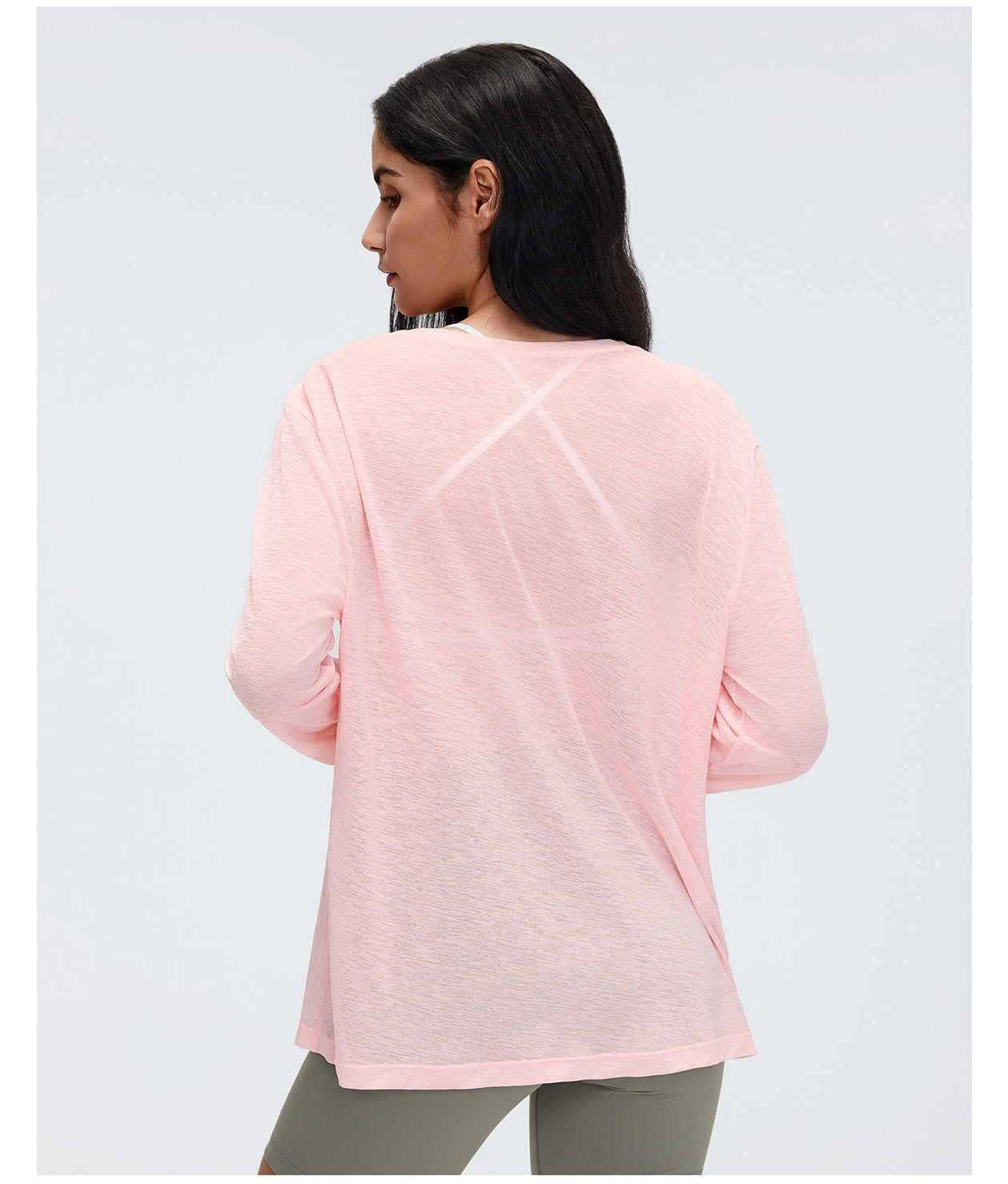 Yoga Clothes Long Sleeve Blouse Women Loose Breathable Workout Top Casual Running Exercise T shirt