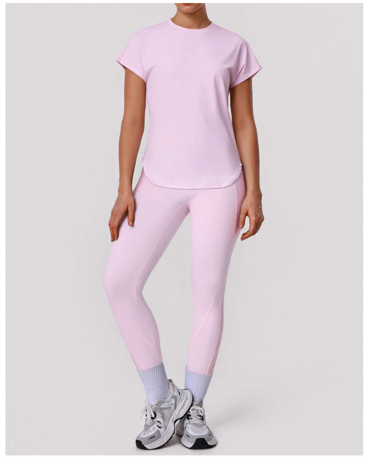 Nude Feel Slim Fit Slimming Yoga Suit Quick Drying Breathable Top Workout Clothes Sports Tights Two Piece Sets
