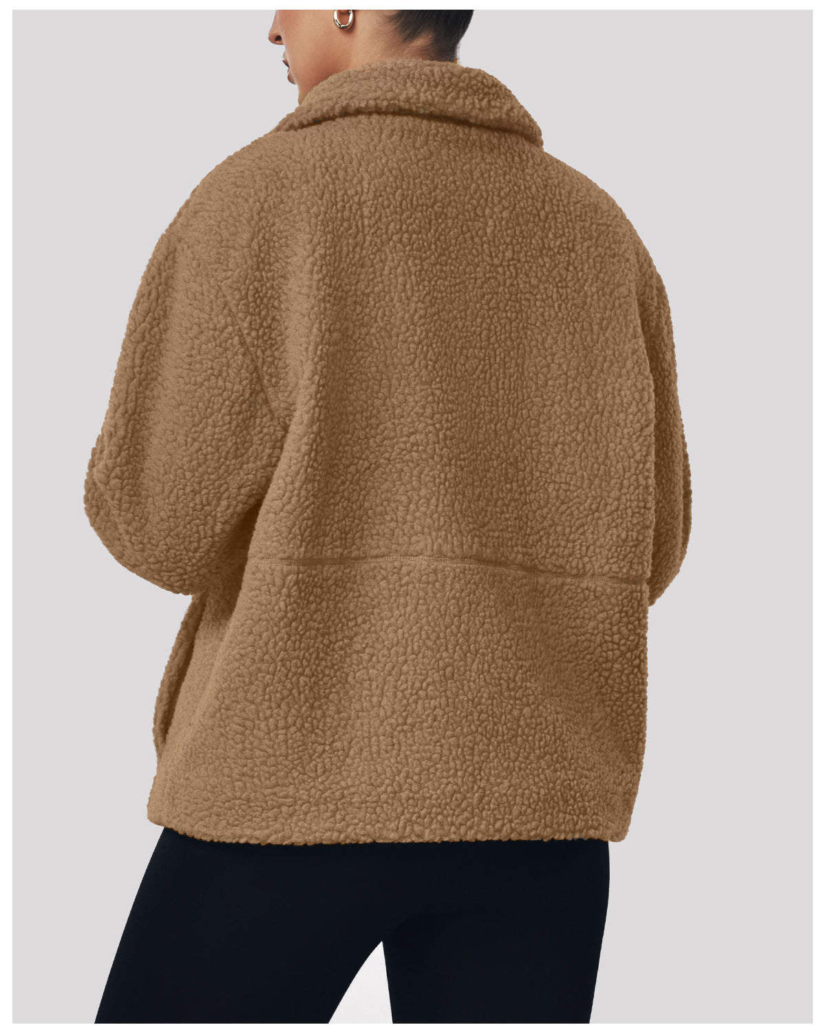 Autumn Winter Thickening Lamb Wool Casual Coat Women Warm Sports Turn-down Collar Coat Outdoor Running Cardigan Sweater