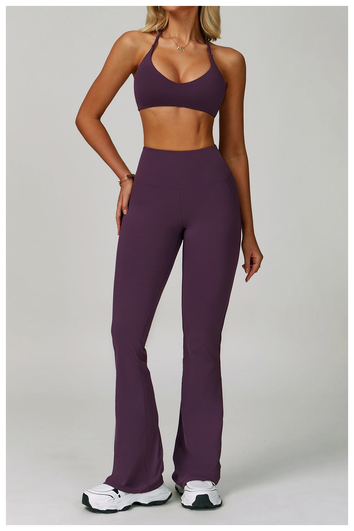 Sports Trousers High Waist Hip Lift Wide Leg Outerwear Bell Bottom Pants Running Sports Casual Flared Pants Bell-Bottom Pants