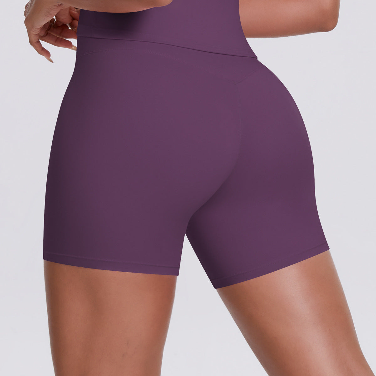 Cross High Waist Yoga Shorts Tight Nude Feel Peach Hip Lifting Sport Shorts Women Outer Wear Fitness Yoga Pants