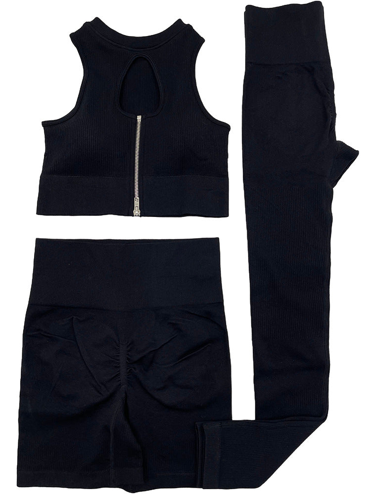 Seamless Yoga Clothes Suit Beauty Back Fitness Clothes Hip Lifting Stretch Yoga Clothes Tight Sportswear Women