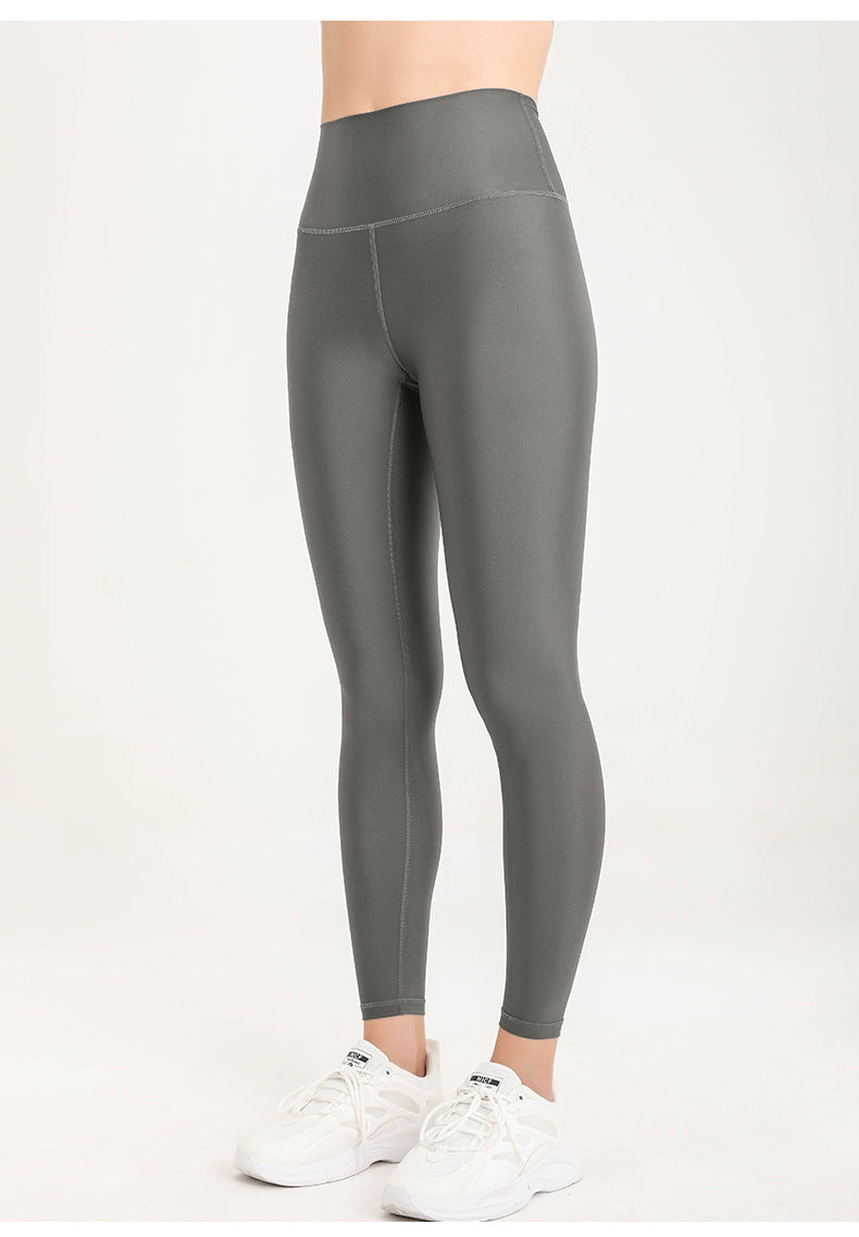 Colorful Autumn Winter Yoga Pants Women Skin Friendly Shiny Nude Feel High Waist Peach Hip Lifting Sport Yoga Leggings