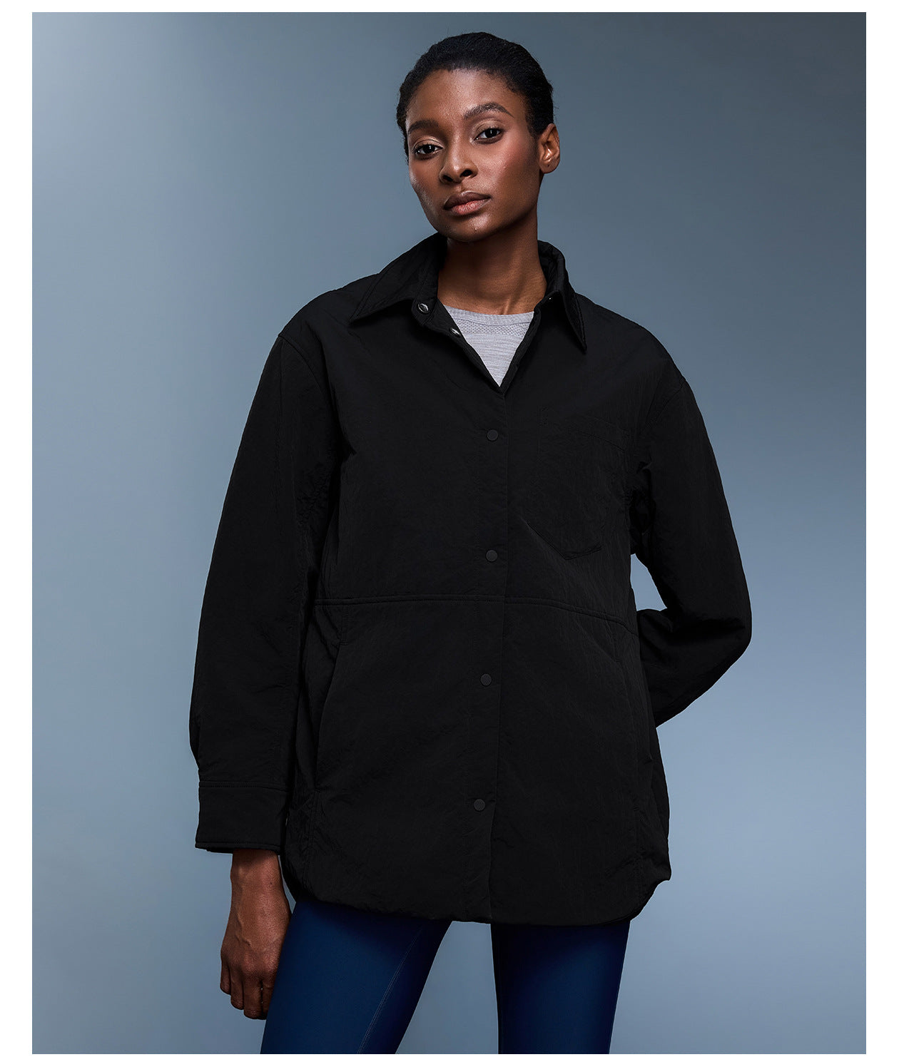 Collared Shirt Cotton Padded Coat Women Autumn Winter Simple Thickened Warm Jacket Casual Top Coat