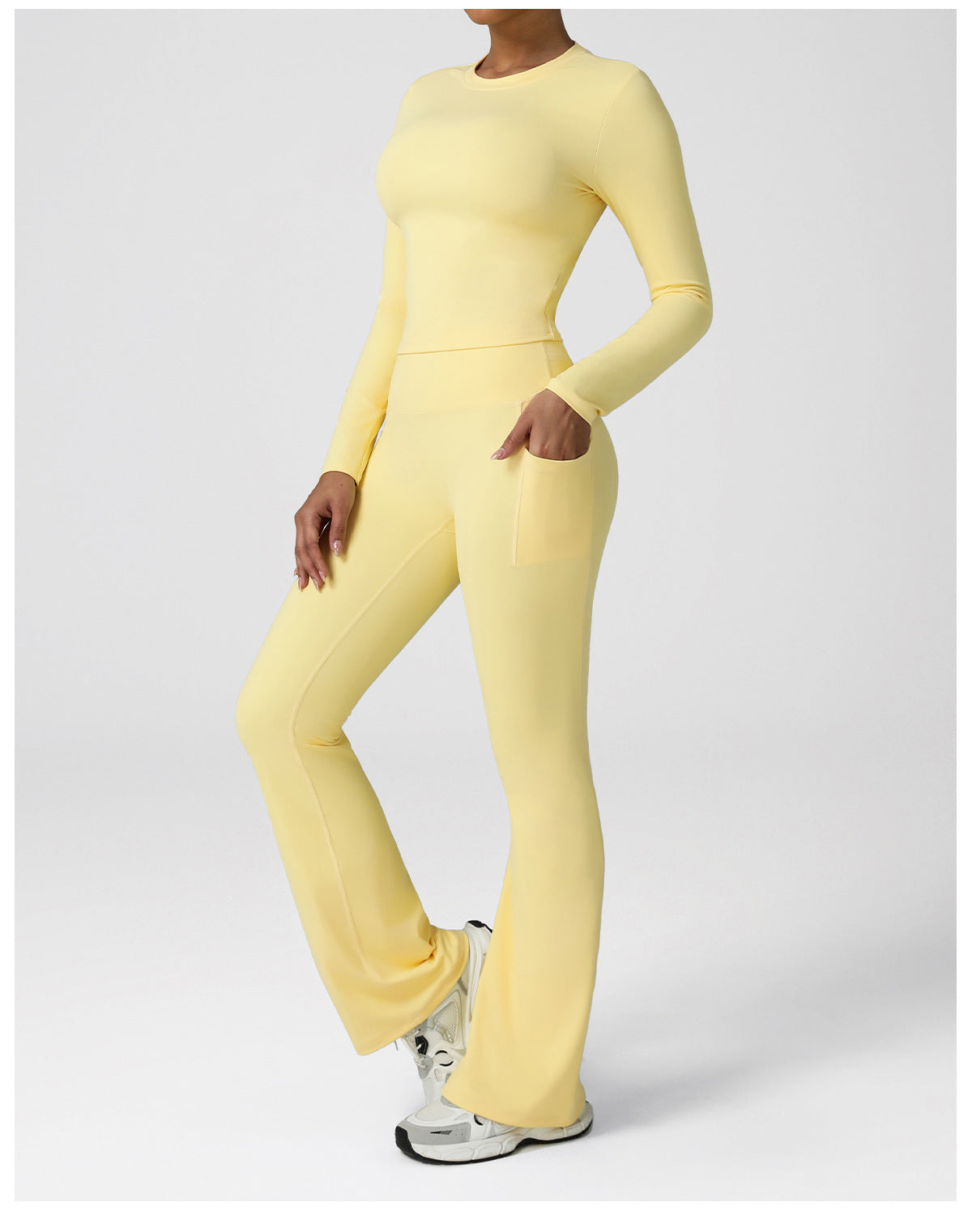 Autumn Winter Tight Yoga Jacket High Elastic round Neck Long Sleeve T shirt Running Outdoors Sports Top Workout Clothes for Women