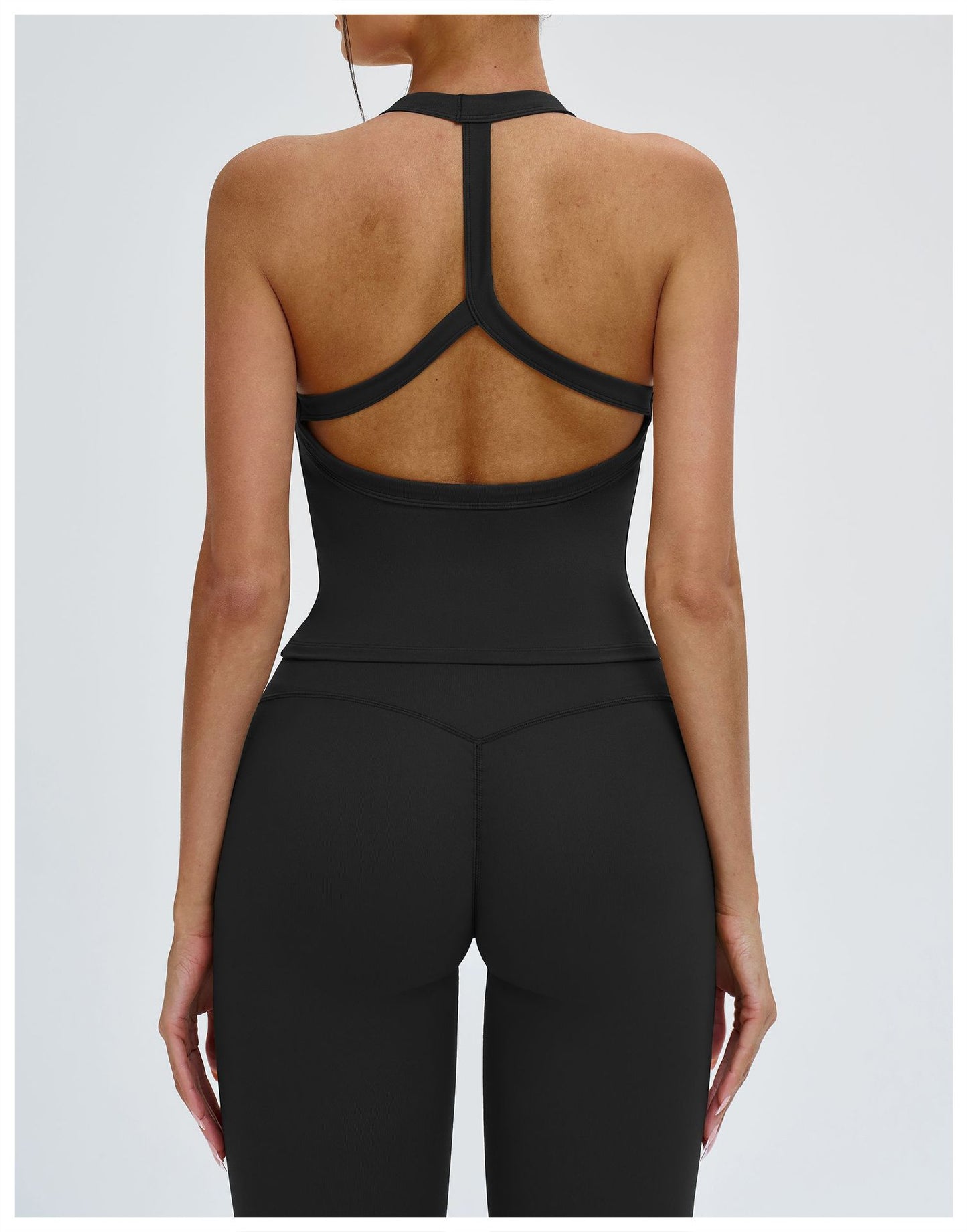 Halter Sports Vest Y Shaped Hollow Out Cutout out Beauty Back Tight Yoga Vest Outdoor Running Fitness Top